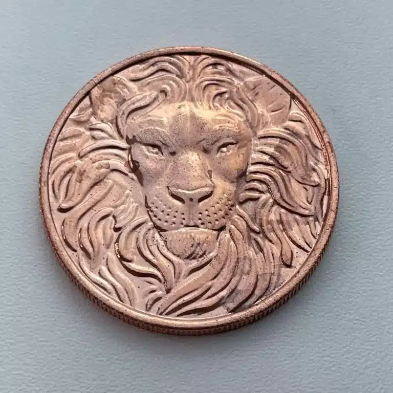 Moeda Leão – 1 oz / 30g COBRE 999