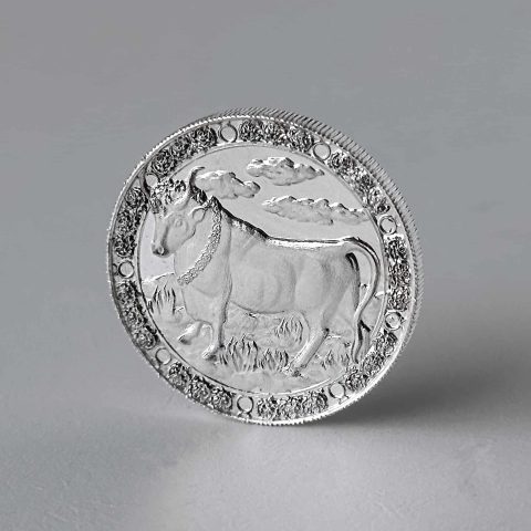 Medalha Signo Touro  – 1/2 oz – 15.55g PRATA 999