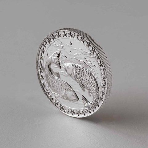 Medalha Signo Peixes  – 1/2 oz – 15.55g PRATA 999