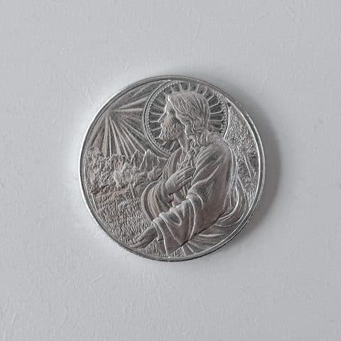 Medalha Jesus - Sermão da Montanha – 1 oz / 31g PRATA 999