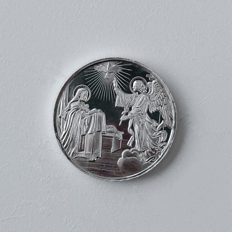 Medalha Anunciação do Anjo a Maria – 1 Oz / 31g Prata 999
