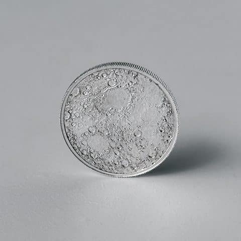 Moeda Face da Lua 1/2 oz - 15.55g PRATA 999