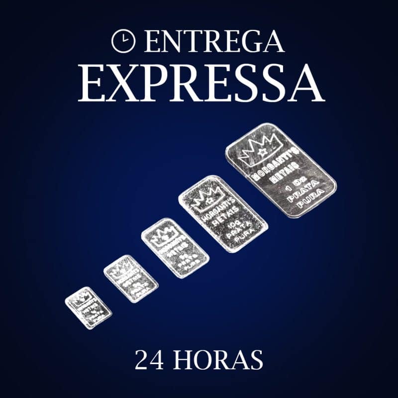 🚚⚡ Quero começar a investir em Prata – 49,1g - Prata 999 - Entrega em 24h - Apenas São Paulo capital