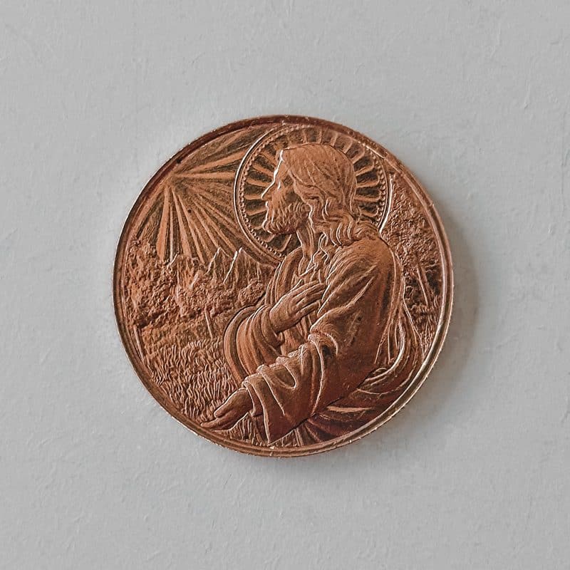 Medalha Jesus - Sermão da Montanha – 30g COBRE 999