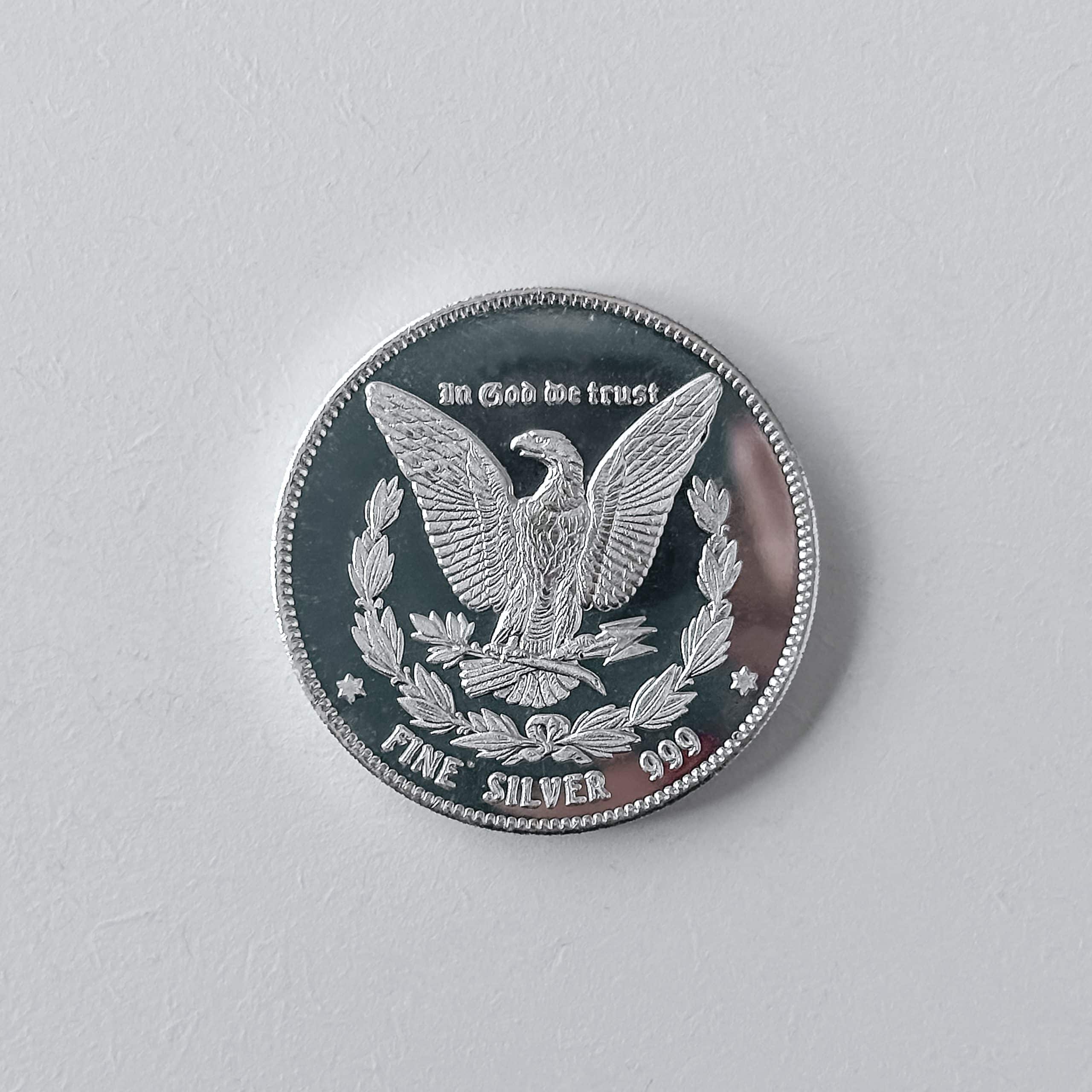 Moeda Morgan Dollar (réplica) – 1 Oz / 31g Prata 999