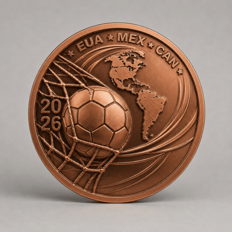 Moeda Copa do Mundo 2026 – 30g COBRE 999 [Edição Limitada]