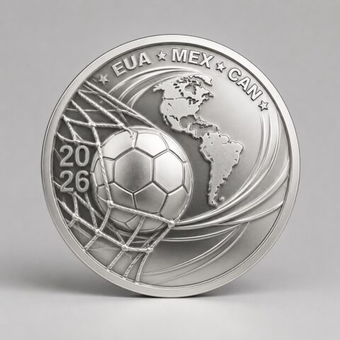 Moeda Copa do Mundo 2026 – 1 oz / 31,1g PRATA 999 [Edição Limitada]