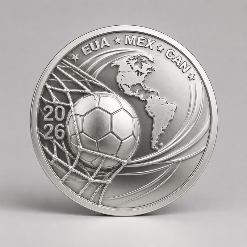 Moeda Copa do Mundo 2026 – 1 oz / 31,1g PRATA 999 [Edição Limitada]